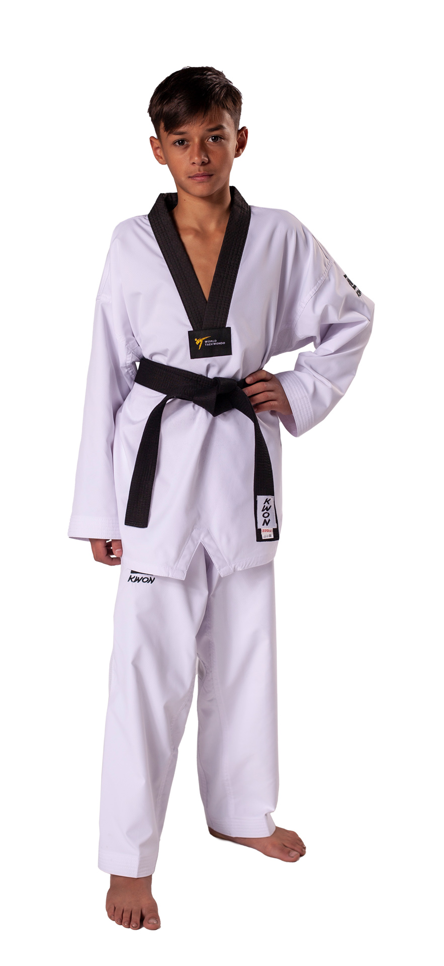 Dobok Taekwondo Premiere Plus revers noir - WT reconnu
