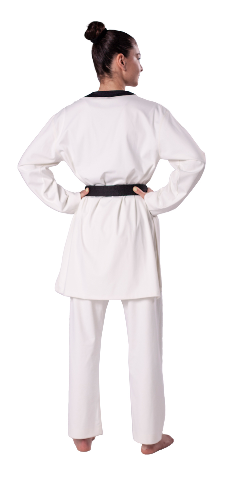 Tenue de Taekwondo Kyorugi revers noir - WT approuvée