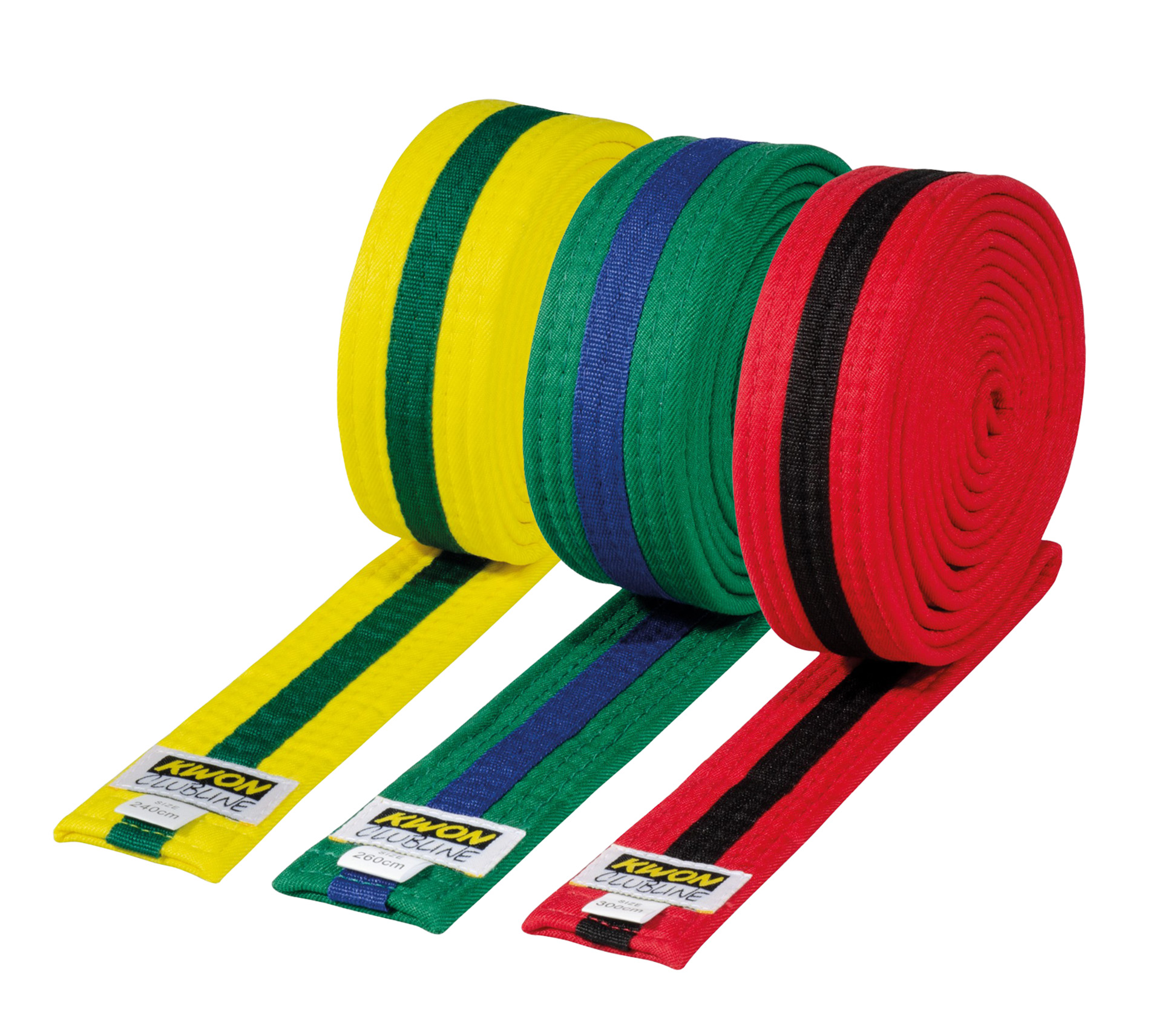 KWON CLUBLINE Ceinture soft belt, multicolore - longueur supplémentaire