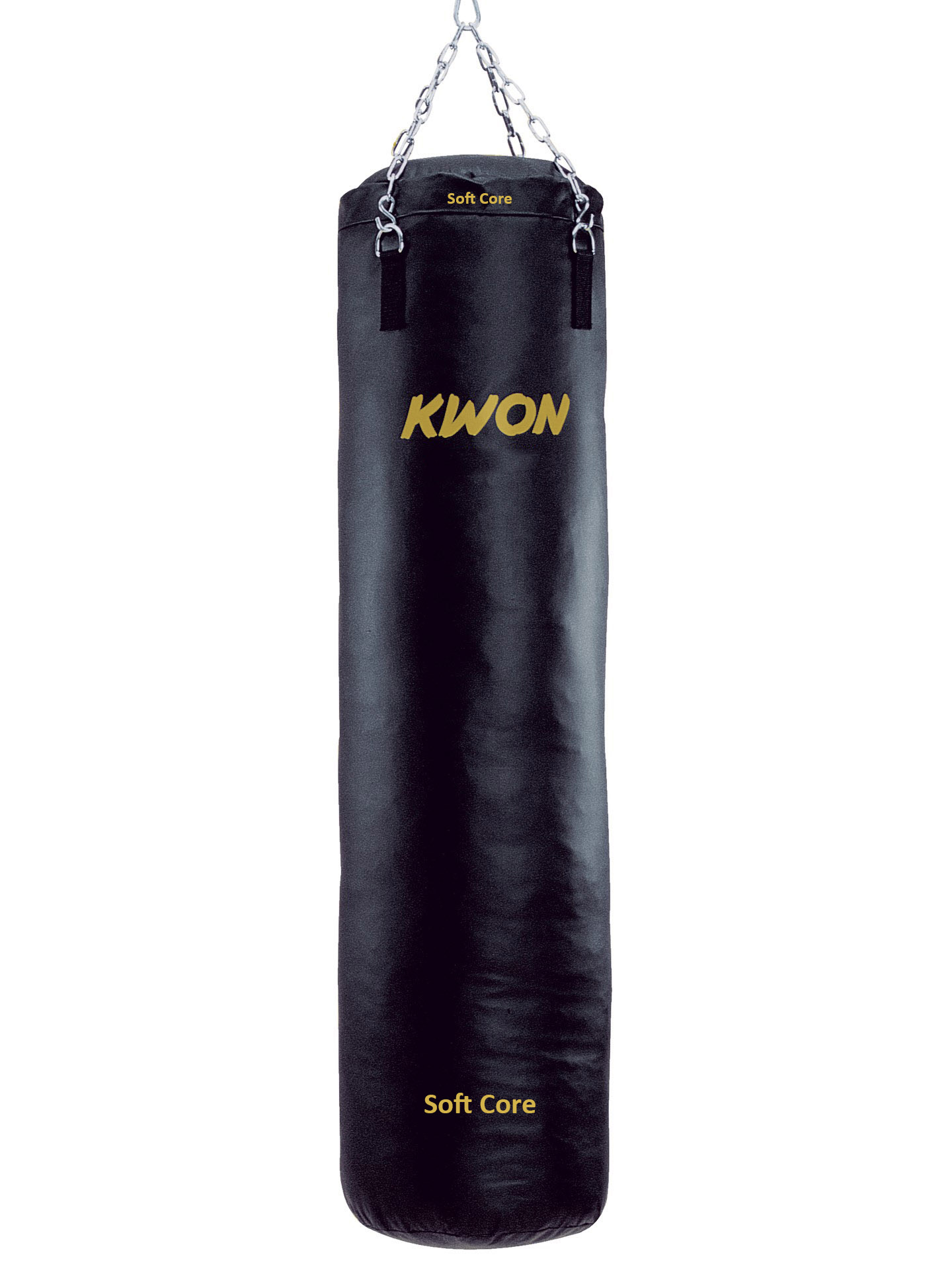 Sac de frappe Black rembourré en simili cuir, 150 cm
