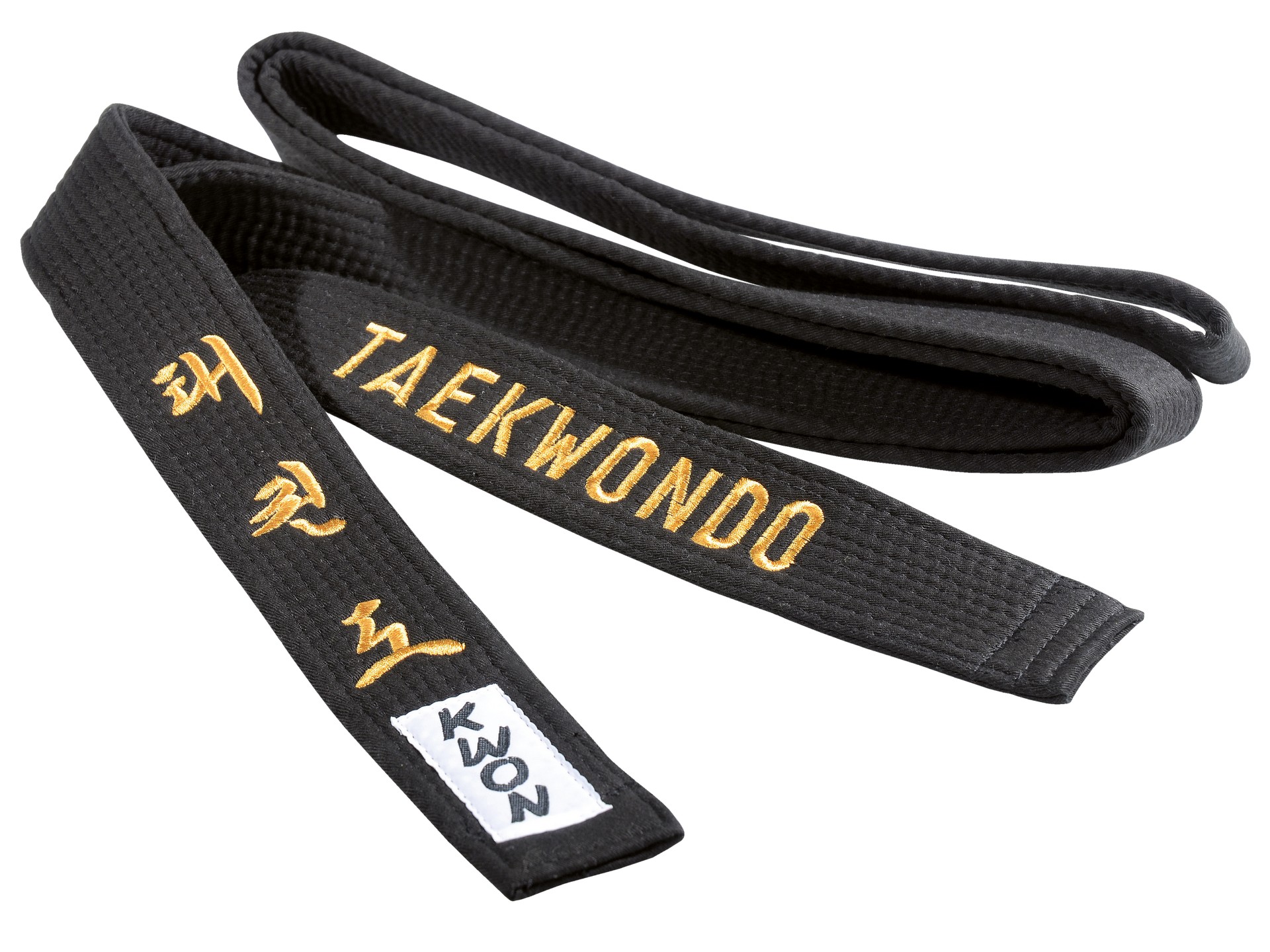 Ceinture de Taekwondo noir avec broderie 5 cm