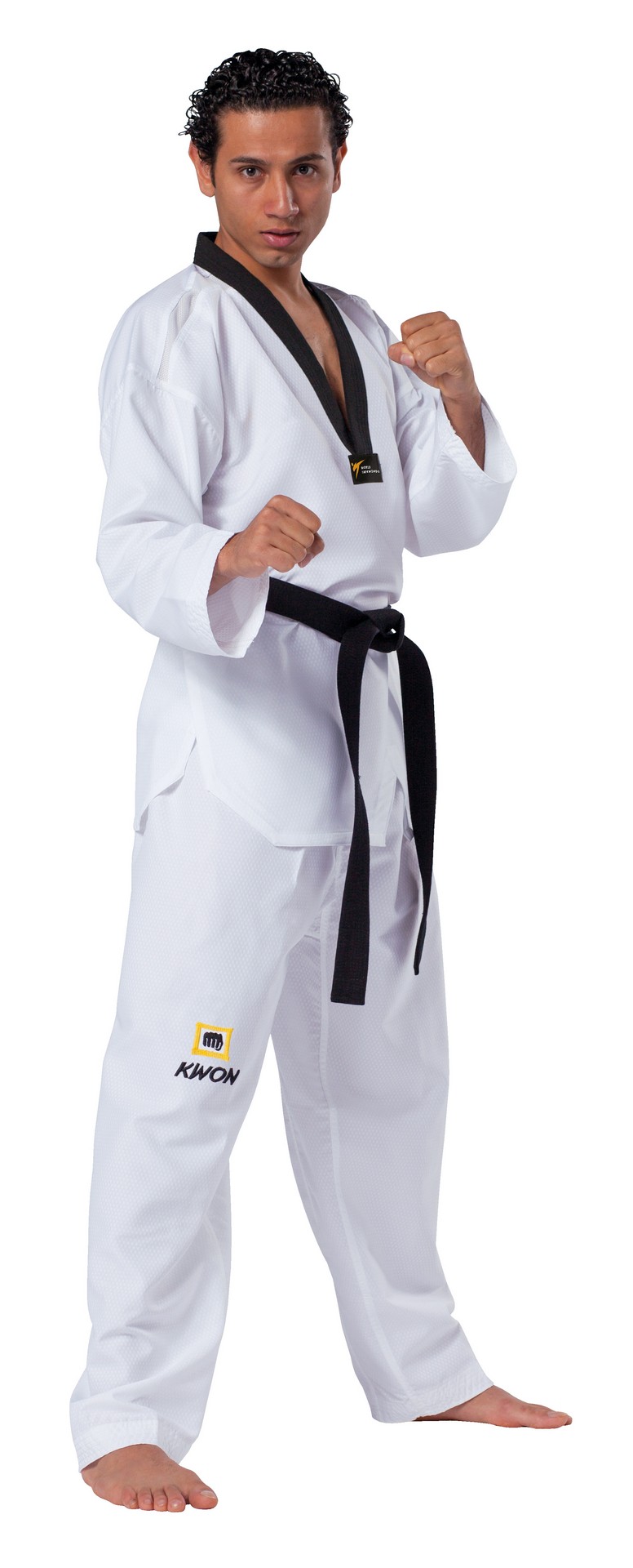 Taekwondo Dobok Fightlite revers noir -  WT reconnu